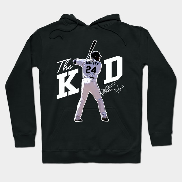 Ken Griffey Jr The Kid Basketball Legend Signature Vintage Retro 80s 90s Bootleg Rap Style Hoodie by CarDE